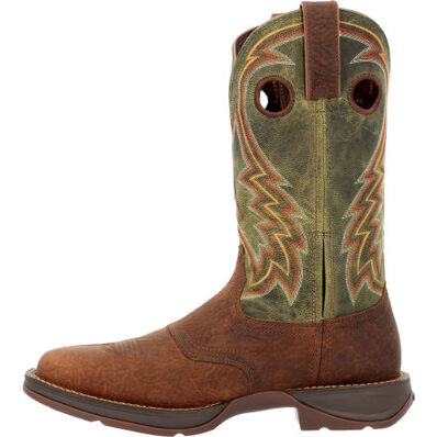 Rebel™ by Durango® Dark Chestnut and Hunter Green Western Boot, , large