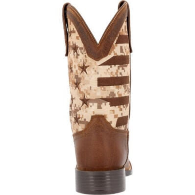 Durango® Westward™ Saddlehorn Digi Camo Flag Western Boot, , large