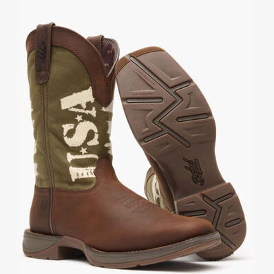 Rebel™ by Durango® Army Green USA Print Western Boot, , large