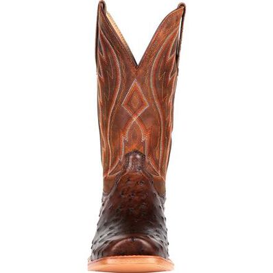 Durango® Premium Exotic Full-Quill Ostrich Chestnut Western Boot, , large