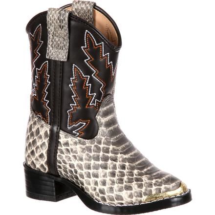 Tan snakeskin boots top