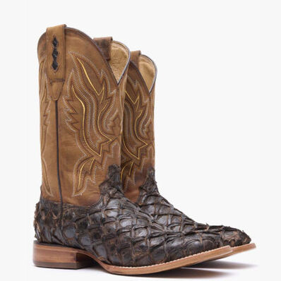 Durango® Premium Exotics™ Dark Brown Pirarucu Western Boot, , large