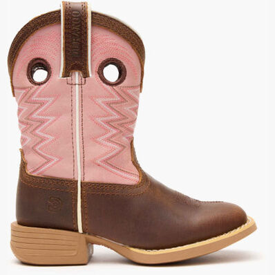 Lil’ Rebel™ by Durango® Big Kids’ Dark Chestnut Bubblegum Western Boot, , large