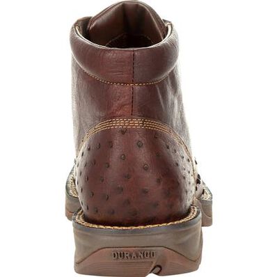 Durango® Red Dirt Rebel™ Antiqued Saddle Full-Quill Ostrich Chukka, , large