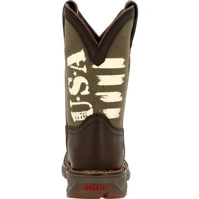 Lil' Rebel™ by Durango® Big Kids' Army Western Boot, , large