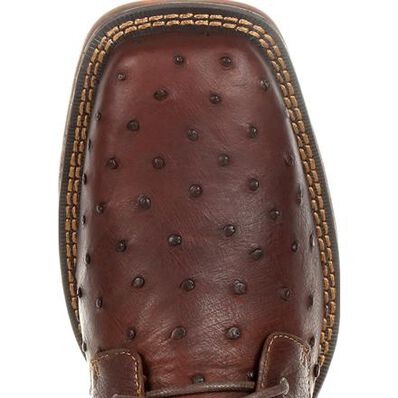 Durango® Red Dirt Rebel™ Antiqued Saddle Full-Quill Ostrich Chukka, , large