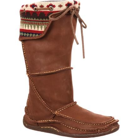 Tall moccasin deals boots