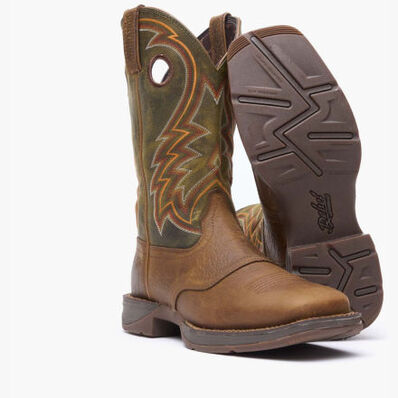 Rebel™ by Durango® Dark Chestnut and Hunter Green Western Boot, , large