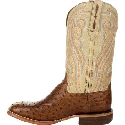 Durango® Premium Exotics™ Women's Full-Quill Ostrich Sunset Wheat Western Boot, , large