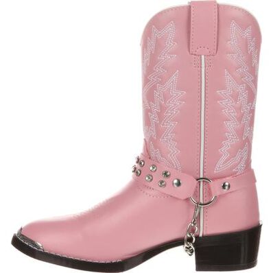 Durango® Big Kid Pink Rhinestone Western Boot, , large