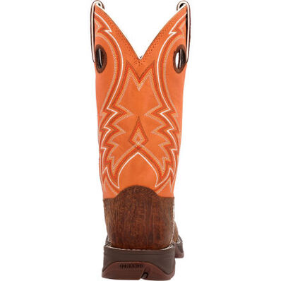 Rebel™ by Durango® Cedar Bark and Monarch Orange Western Boot, , large