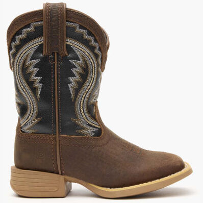Durango® Lil' Rebel Pro Big Kids’ Acorn Black Onyx Western Boot, , large