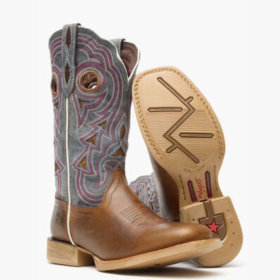 Durango® Lady Rebel Pro™ Women's Golden Brown & Periwinkle Western Boot, , large