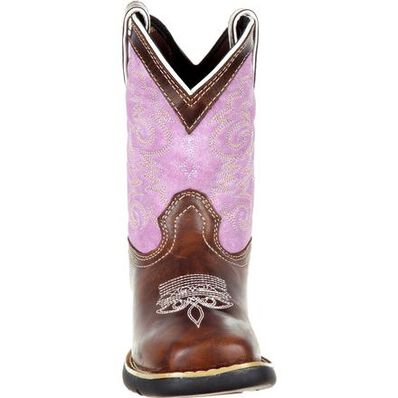 LIL' DURANGO® Little Kids' Lavender Pull-On Western Boot, , large