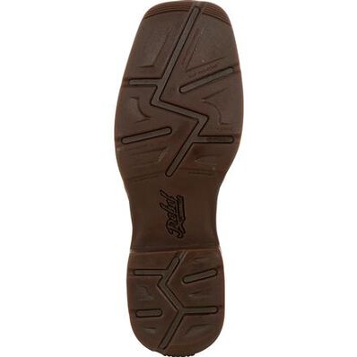 Rebel™ by Durango® Brown Distressed Flag Embroidery Western Boot, , large