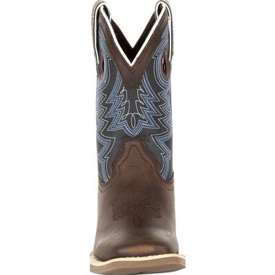 Durango® Lil' Rebel Pro™ Big Kid's Blue Western Boot, , large