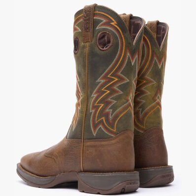 Rebel™ by Durango® Dark Chestnut and Hunter Green Western Boot, , large