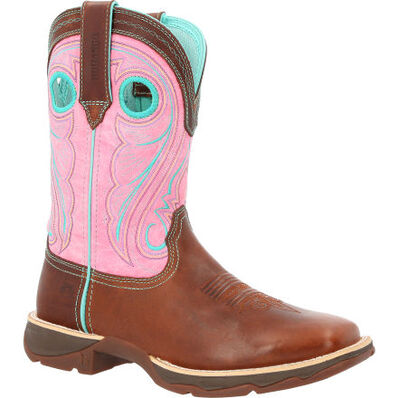 Lady Rebel™ by Durango® Women's Chestnut & Pink Rose Western Boot, , large