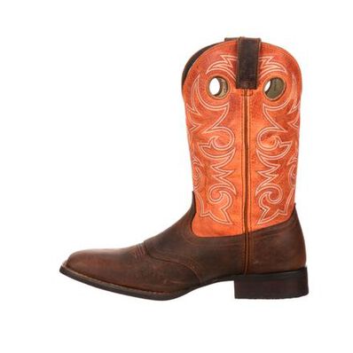 Durango® Nicotine and Burnt Orange Saddle Western Boot, , large