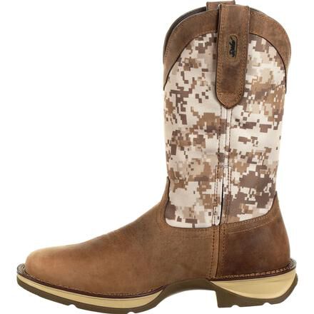 NEW REBEL BY DURANGO DESERT CAMO PULL-ON WESTERN 12" BOOTS DDB0166 ALL SIZES 