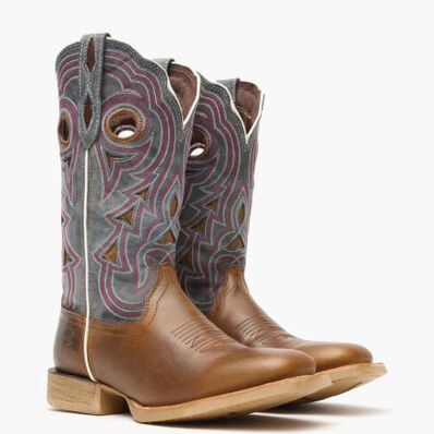 Durango® Lady Rebel Pro™ Women's Golden Brown & Periwinkle Western Boot, , large