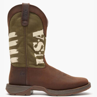 Rebel™ by Durango® Army Green USA Print Western Boot, , large
