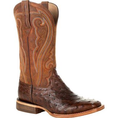 Durango® Premium Exotics™ Women's Full-Quill Ostrich Antiqued Saddle Western Boot, , large