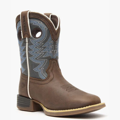 Durango® Lil' Rebel Pro™ Big Kid's Blue Western Boot, , large