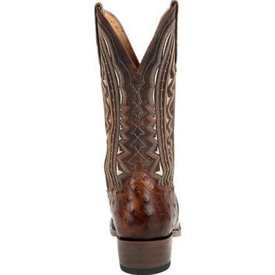 Durango® Premium Exotic Full-Quill Ostrich Oiled Saddle Western Boot, , large
