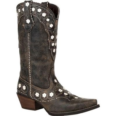 Crush™ by Durango® Women's Onyx Floral Western Boot, , large