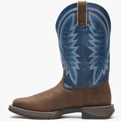 Rebel™ by Durango® Saddle Brown Denim Blue Western Boot, , large