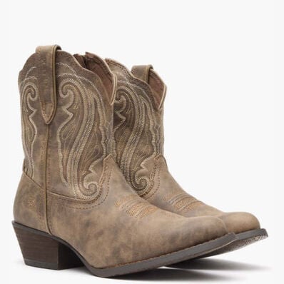 Crush™ by Durango® Women's Distressed Shortie Western Boot, , large