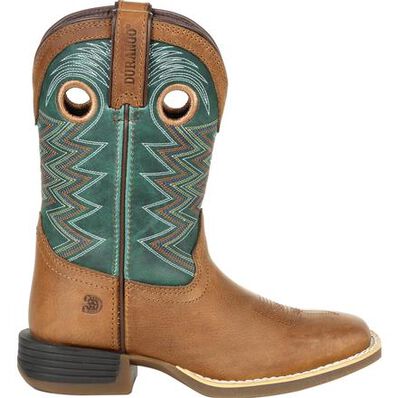 Durango Lil' Rebel Pro Big Kid's Teal Western Boot, , large