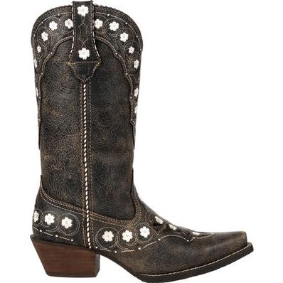Crush™ by Durango® Women's Onyx Floral Western Boot, , large