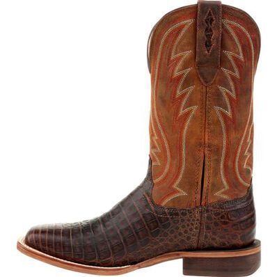 Durango® Premium Exotics™ Antiqued Chestnut Caiman Western Boot, , large