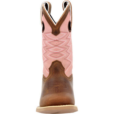 Durango® Lil' Rebel Pro™ Little Kids’ Dark Chestnut Bubble Gum Western Boot, , large