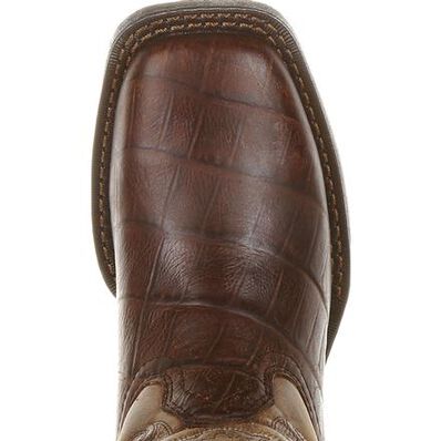 Lil' Durango® Mustang™ Big Kids' Faux Gator Western Boot, , large
