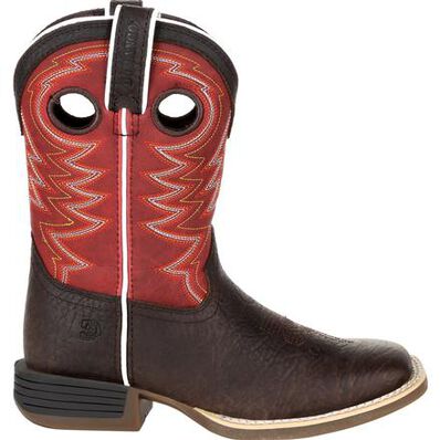 Durango® Lil' Rebel Pro™ Big Kid's Red Western Boot, , large