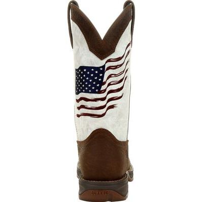 Lady Rebel™ by Durango® Women's Distressed Flag Embroidery Western Boot, , large