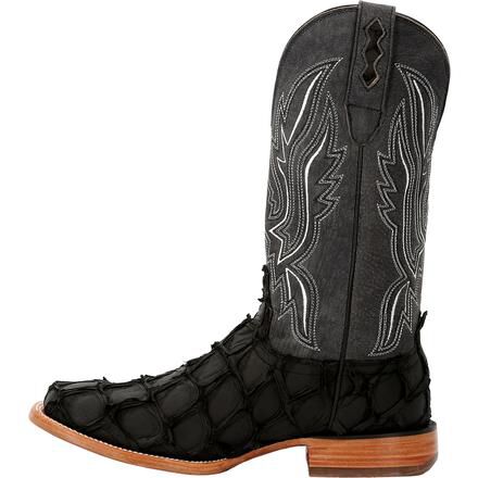 Matte black cowboy boots sales