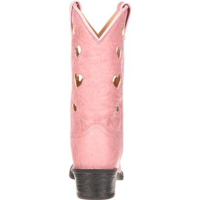 LIL' DURANGO® Heart Cutout Pink Western Boot, , large