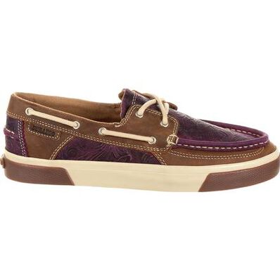Durango® Music City™ Women's Plum Boat Moc, , large