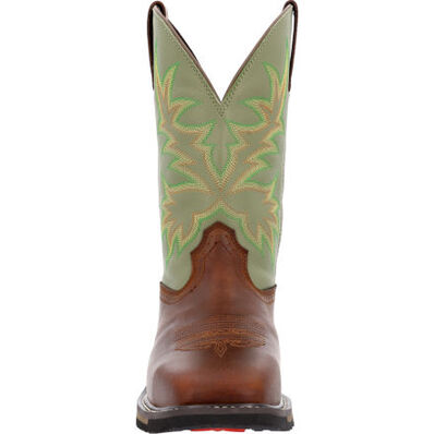 Durango® WorkHorse™ Spanish Chestnut Cactus Steel Toe Western Work Boot, , large