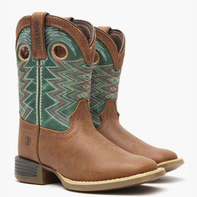 Durango Lil' Rebel Pro Big Kid's Teal Western Boot, , large