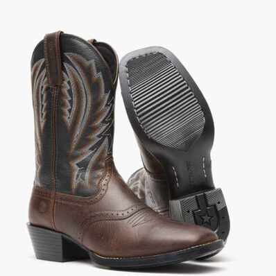 Durango® Westward™ Dark Chestnut & Black Onyx Western Boot, , large