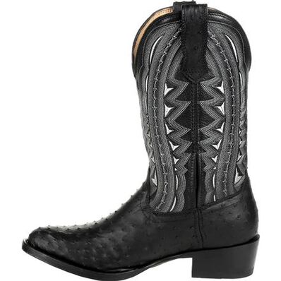 Durango® Premium Exotic Full-Quill Ostrich Ebony Western Boot, , large