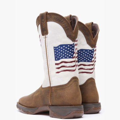 Lady Rebel™ by Durango® Women's Distressed Flag Embroidery Western Boot, , large
