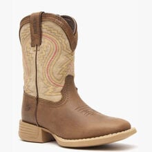 Durango® Lil' Rebel Pro™ Little Kids' Coffee and Bone Western Boot