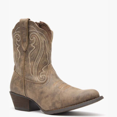Crush™ by Durango® Women's Distressed Shortie Western Boot, , large