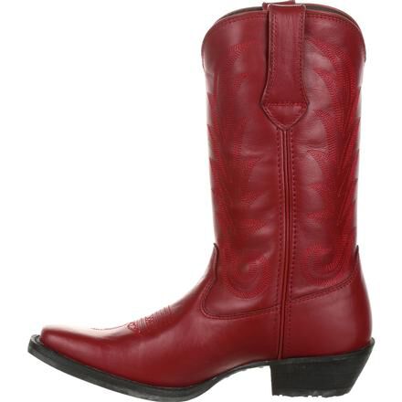 Women's Red Leather Western Boot, #DRD0318